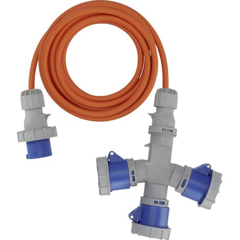 Brennenstuhl 1167670205 Strom Camping-CEE-Verlängerungskabel Grau, Blau, Orange 2 m H07RN-F 3G 2,5