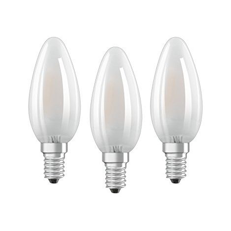 Osram Lampadine LED Candela, 4W Equivalenti 40W, Attacco E14, Luce Calda 2700K, Confezione da 3 (1/4)