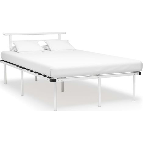 Estructura de cama sin colchón metal blanco 120x200 cm vidaXL (1/5)