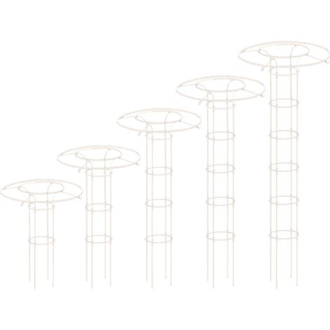 Assembler un treillis en forme de parasol/treillis grimpant - blanc, hauteur totale 120 cm, diamètre 25 cm (1/5)