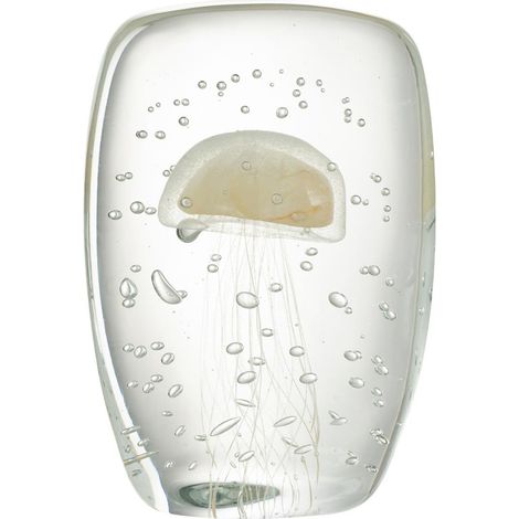 Presse-Papier en Verre Méduse "Calypso" 15cm Beige (1/4)