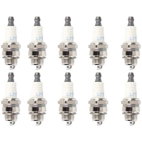 Lot de 10 Bougies d'Allumage pour Tronçonneuses et Tondeuses (1/4)