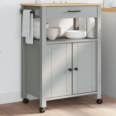Carrito de cocina MONZA madera maciza de pino 60x40x88,5 cm vidaXL (1/5)