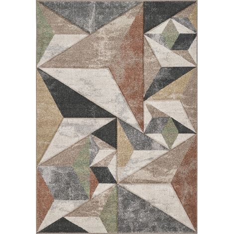 Tappeto grigio e beige moderno per il salotto Funny
