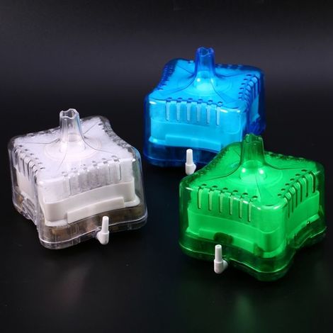 BelleRise - Filtre biochimique d'aquarium – 4 en 1 sans électricité – pour nano aquarium 8 cm – bleu (1/4)
