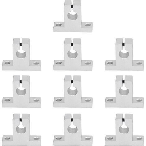 Lot de 10 supports de guidage de rail de mouvement linéaire en alliage d'aluminium haute capacité de charge, support de tige fluide