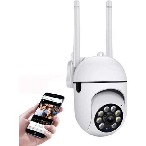 Caméra Surveillance WiFi Extérieure sans Fil PTZ, Livré avec 16 fonctions puissantes,1080P Caméra IP 360° sans Fil Étanche, Vision Nocturne en Couleur (1/5)