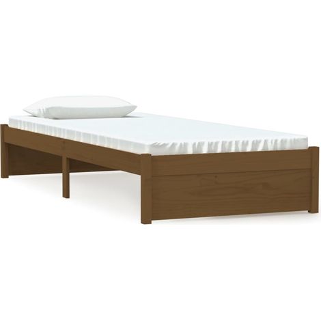 Maison Exclusive - Massivholzbett ohne Matratze Honigbraun 75x190