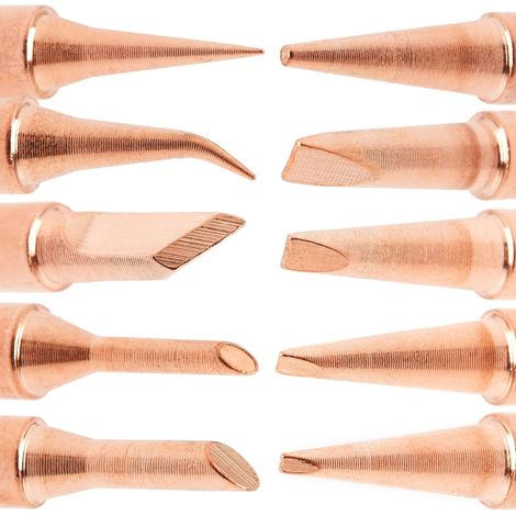 Puntas para estaci贸n de soldadura 900M 10 piezas COBRE Yihua
