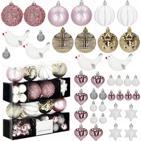 BOLAS PARA EL ÁRBOL DE NAVIDAD ADORNO 38 PIEZAS SET DE NAVIDAD INDESTRUCTIBLES COLGANTES