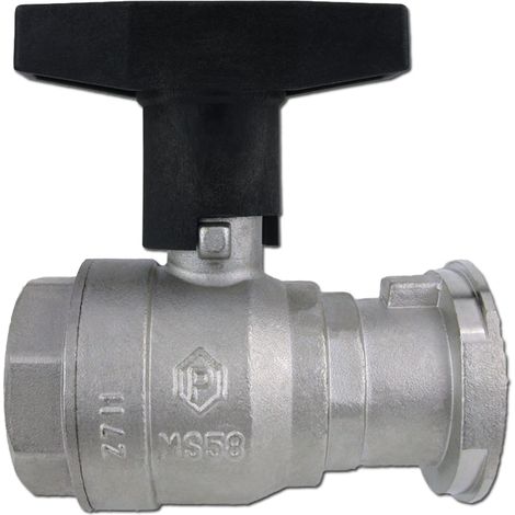 ISO Pumpenkugelhahn 1 1/4 Zoll DN32 mit Kunststoff T-Griff