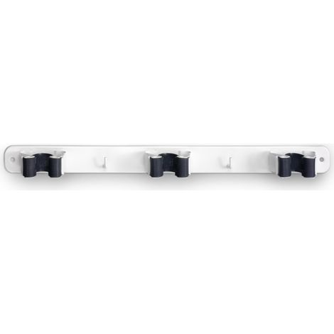 Colgador escoba 32x370x46mm adh tri a/antid ac bl 3034-2+ in