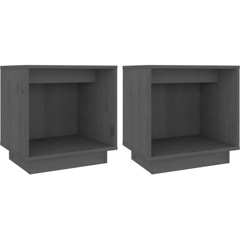Maison Exclusive - Mesitas de noche 2 uds madera maciza de pino g (1/5)