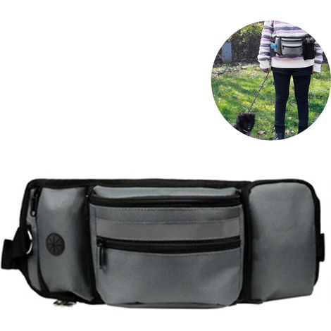 Sac À Friandises Pour Chien - Porte-Sac À Crottes Intégré - Compartiment Caché Pour Bouteille - Ceinture Taille Réglable - 1 Pièce (1/5)
