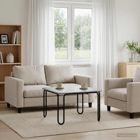 vidaXL Coffee Table Grey Sonoma 100 x 100 x 45 cm Engineered Wood (1/5)