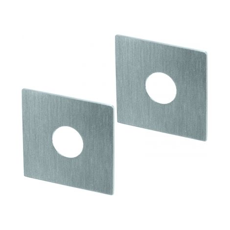 Ouvre&Déco – Lot de 2 rosaces de porte d'intérieur inox sans trou – Fixations invisibles – Dimensions 52mm x 52mm – Épaisseur 2mm