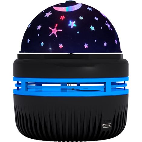 Projecteur d'Étoiles pour Enfants avec Rotation 360° - Lampe LED USB Projection Lumineuse Gypsophile Colorée (1/5)