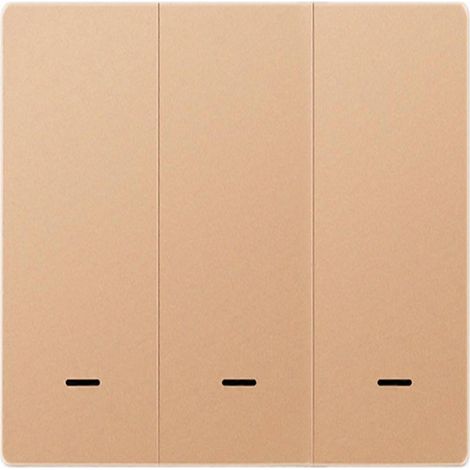 Interrupteur intelligent ThoughtHome Tuya Wi-Fi et radiofréquence Zero Fire Line 3, couleur or (1/5)