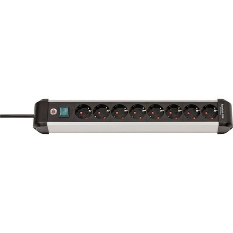 Brennenstuhl 1391030800 Multipresa con interruttore Argento, Nero Schuko 1 pz. (1/5)