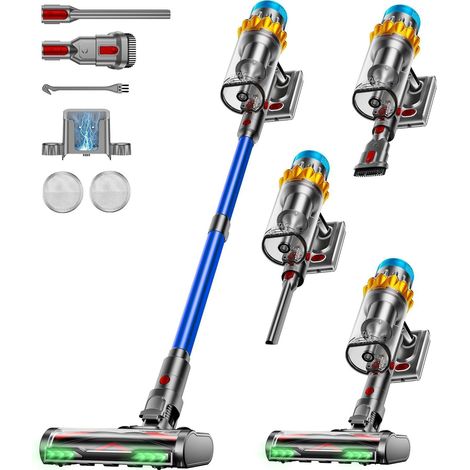 Aspirateur Balai sans Fil, 650W/55KPA/70Min Aspirateur sans Fil Puissant Autoportante/Super1,8L Cup, Écran LED/Brosse Anti-Enchevêtrement/Aspirateur Balai, Sols Durs,Poils d'animaux et Voiture (1/5)