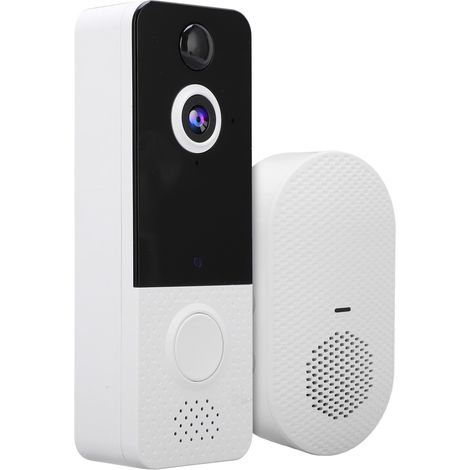 Sonnette vidéo sans fil 1080p WiFi avec stockage cloud, audio bidirectionnel et détecteur de mouvement pour la sécurité de votre domicile (prise UE). (1/5)