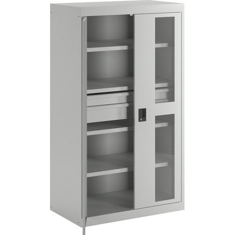 LISTA, Armoire pour charges lourdes, 3 tablettes, 2 tiroirs