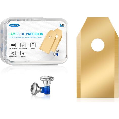 Lot de 36 Lames Tondeuse Robot, Acier Inoxydable, Vis Sécurité, Compatible Navimow Série I H X (1/5)