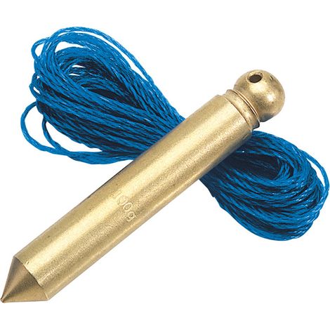 Draper 60698 Expert 100g Brass Plumb Bob with 5M Nylon Line for Accurate Vertical Alignment