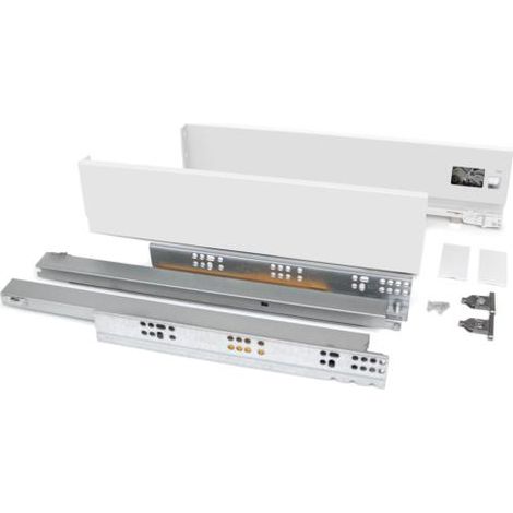 Emuca Cajón exterior Vertex 40kg de altura 83mm, profundidad 450mm, Acero, Pintado blanco - (1/5)