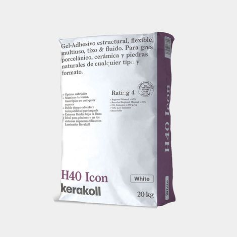 KERAKOLL K76370 H40 ICON Gel Adhesivo Saco 20 kg Blanco - ref: K76370