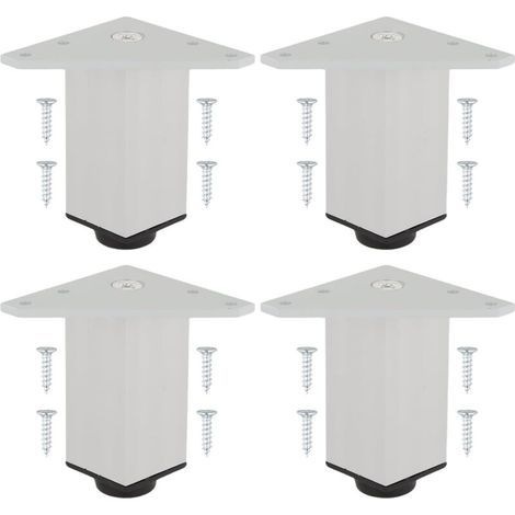 Set mit 4 Möbelfüßen aus Aluminiumlegierung, verstellbare Sofabeine, Badezimmermöbelbeine, hochwertige Schrankbeine für Möbel, Höhe: 10 cm (+10 mm) (1/5)