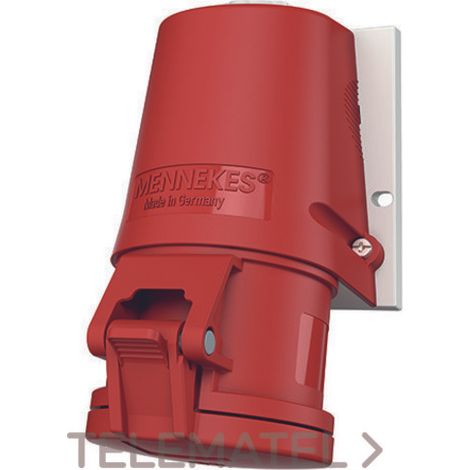 Enchufe de pared de 1 pieza, 32A 5p 6h 400V IP44, terminales sin tornillos MEN32