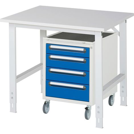 Rau Arbeitstisch Tom höhenverstellbar KM10, B1000xT800xH760-1080mm, M-Platte-22mm
