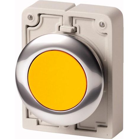 Bouton poussoir 30mm flush a rappel blanc sans inscription EATON M30C-FD-Y