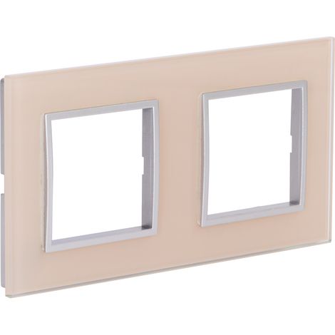 Plaque de finition double en verre Kalya - Rose - Zenitech (1/4)