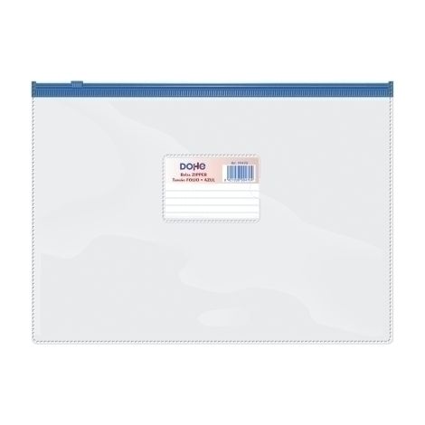 DOSSIER SOBRE DOHE ZIP Fº APAIS. PVC AZU - Pack de 24 unidades