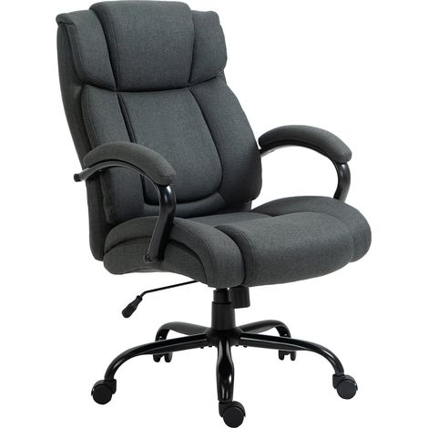 Ergonomischer Drehstuhl mit gepolsterten Armlehnen, belastbar bis 220 kg, grau (1/5)