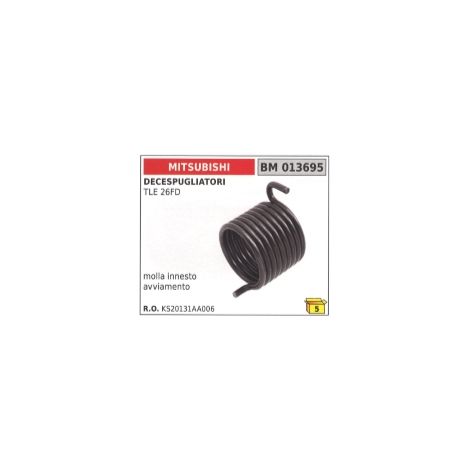 Ressort d'embrayage compatible MITSUBISHI débroussailleuse TLE 26FD 013695