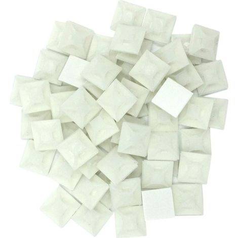 Thomas & Betts MPNY-1000-9-C - 100 x Adhesive mounting bases 28x28mm