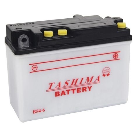 Batterie Plomb Tashima 6v, 12a. L: 156, L: 57, H:116mm, + à Gauche Pour Motos. (livrée Sans Acide). Remplace Origine B54-6. - Ba