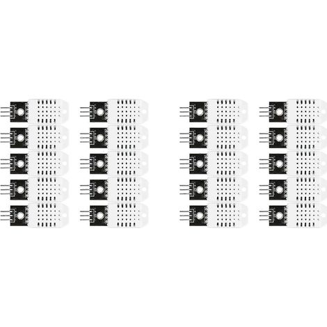Konvolut von 20 DHT22-Elektronikmodulen für digitale Temperatur- und Feuchtigkeitssensoren, einschließlich eines AM2302-Moduls. (1/5)