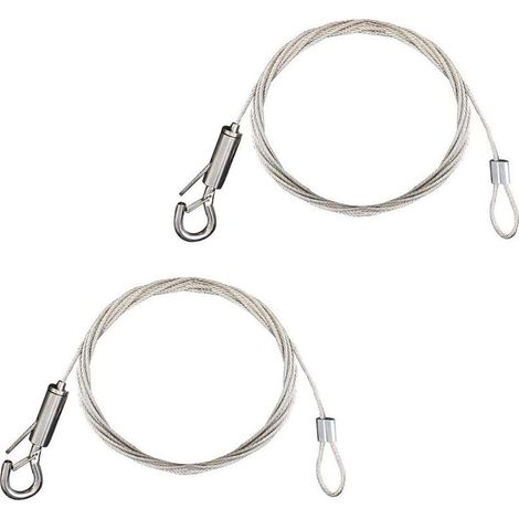 Marque Câble métallique suspension inox 1.5mm – Charge max 30kg – Ajustable miroirs, rideaux (1/5)