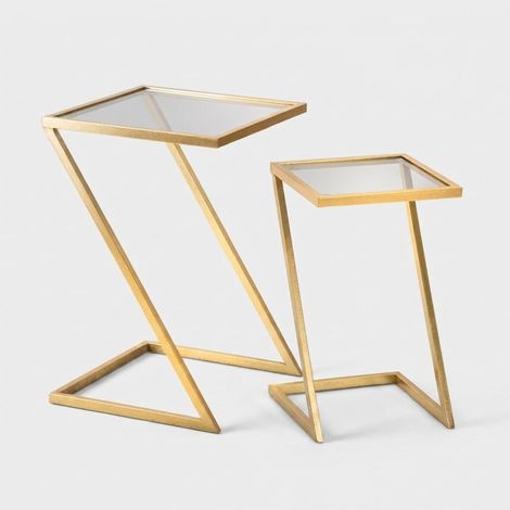 Ferretti Modernes Set Beistelltische Golden 40x40 cm (1/5)