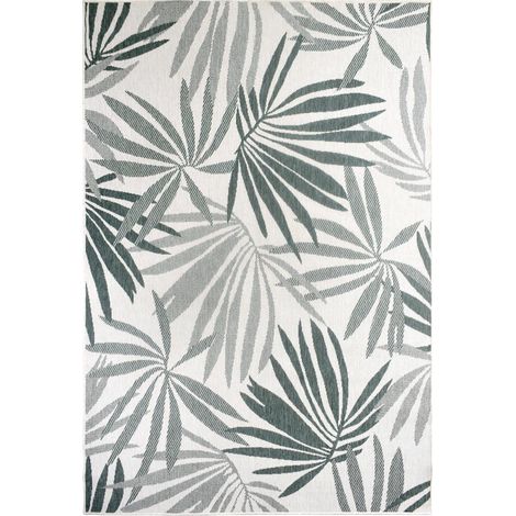 Tapis extérieur, kilim reversible AG REVERSIBLE 160x230 vert et crème (1/5)