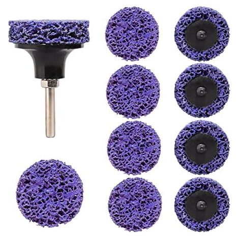 Disques Abrasifs,20 Pièces 50mm Disques à Lamelles Disque de Nettoyage pour Outil Nettoyage Surface de Dérouillage de Peinture en Métal pour meuleuse d'angle(Violet) (1/5)
