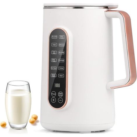 Máquina para hacer leche vegetal,1,2 litros,automática 8 en 1 para leche de soja,10 cuchillas,inicio diferido de 12 horas,220 V