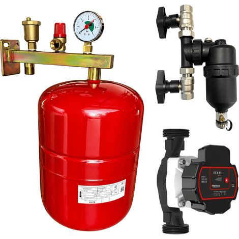 Pack support potence équipée + vase d'expansion chauffage 24 litres + Filtre magnétique + Circulateur Fluidheat