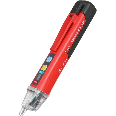 UNI-T Stylo Détecteur de Tension AC Sans Contact Compact V~Alert avec Alarme Sonore et Visuelle et Lampe Torche LED (1/4)