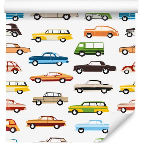 Papel pintado de coches coloridos para salón y dormitorio, 50x1000 cm (1/5)