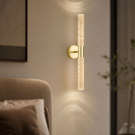 Applique murale LED bulles design romantique, corps métallique laqué, sans scintillement, 51x10cm, lumière chaude/neutre pour chambre